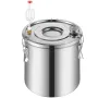 Alcohol Still, 5 Gal / 19 L Stainless Steel Water Alcohol Distiller with Copper Coil for Fast Cooling, Dual Condenser Distiller 