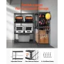 Storage Shelves, 2400 lbs, 4 Tier Heavy Duty Garage Shelving, 20" D x 40" W x 60" H Adjustable Metal Shelves for Industrial Shel