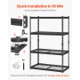 Storage Shelves, 2400 lbs, 4 Tier Heavy Duty Garage Shelving, 20" D x 40" W x 60" H Adjustable Metal Shelves for Industrial Shel
