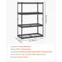 Opbevaringshylder 4 lags justerbar tunge garagehylder enhed