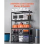 Opbevaringshylder 5 Tier Justerbar Heavy Duty Garage Hylder