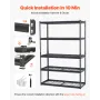 Storage Shelves, 3000 lbs, 5 Tier Heavy Duty Garage Shelving, 20" D x 48" W x 72" H Adjustable Metal Shelves for Industrial Shel