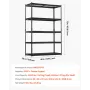 Opbevaringshylder 5 Tier Justerbar Heavy Duty Garage Hylder