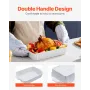 Keramisk bageplade rektangulær gryderet dybe til bagning og