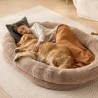 Human Dog Bed 72x48x10in stor menneskelig størrelse hund seng vaskbar faux kanin pels