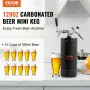 Beer Growler Tap System, 128Oz 4L Mini Keg, 304 Stainless Steel Pressurized Beer Growler, Keg Growler with Pressure Display, CO2
