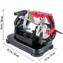 Portable Band Saw, 127 mm x 127 mm Cutting Depth with Removable Alloy Steel Base Cordless Band Saw, Hand held Band Saw,Variable 