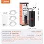 Beer Growler Tap System, 128Oz 4L Mini Keg, 304 Stainless Steel Pressurized Beer Growler, Keg Growler with Pressure Display, CO2