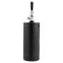 Beer Growler Tap System, 128Oz 4L Mini Keg, 304 Stainless Steel Pressurized Beer Growler, Keg Growler with Pressure Display, CO2