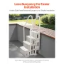 Swimming Pool Ladder, 4-Step Double Handrails Stairs with Non-slip Heavy Duty Steps, Max Load Capacity 400 lbs, for 48-54 In Ing