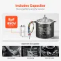 1/5HP Furnace Blower Motor, 220V 1.45Amps, 1100RPM 3-Speed, 10mm Shaft Diameter, 20mm Shaft Length, ROT. CCW from Shaft End, Inc
