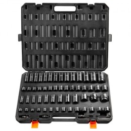 Impact Sockets Set 59pcs 6-Point 3/8" & 1/2" Drive Bit Ratchet Tool Kit