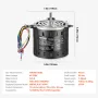 1/5HP Furnace Blower Motor, 220V 1.45Amps, 1100RPM 3-Speed, 10mm Shaft Diameter, 20mm Shaft Length, ROT. CCW from Shaft End, Inc