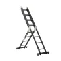 Multi-Purpose Folding Ladder, 7-in-1 Tall Extension Step Ladder, A Frame 4 Step with Scaffolding Plank Telescoping Ladder, 15.5f