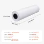 Wide Format Paper, 61 cm x 152.4 m Plotter Paper, 2 Rolls CAD Bond Rolls with 7.62 cm Core, 75 g/m² Bond Paper Rolls, Idea for C