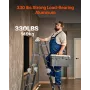 Multi-Purpose Folding Ladder, 7-in-1 Tall Extension Step Ladder, A Frame 3 Step with Scaffolding Plank Telescoping Ladder, 12ft 