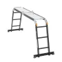 Multi-Purpose Folding Ladder, 7-in-1 Tall Extension Step Ladder, A Frame 3 Step with Scaffolding Plank Telescoping Ladder, 12ft 