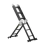 Multi-Purpose Folding Ladder, 7-in-1 Tall Extension Step Ladder, A Frame 3 Step with Scaffolding Plank Telescoping Ladder, 12ft 