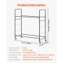 Rolling Tire Storage Rack, 2-Shelf Tire Holder and Transport Trailer for Garage, Heavy-Duty Steel Tire Storage Cart with Wheel, 