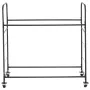 Rolling Tire Storage Rack, 2-Shelf Tire Holder and Transport Trailer for Garage, Heavy-Duty Steel Tire Storage Cart with Wheel, 