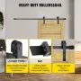 Glidende stalddørhardware-kit, 12ft stalddørsæt, 330 kg bærende