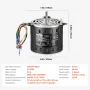 1/2hk ovnblæsermotor 220V 2.6A 1300 o/m 3 hastigheder