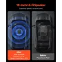 10" 300W Underseat Car Subwoofer, Slim Powered Car Subwoofers Under the Seat, Low Profile Audio Sub Built-in Amplifier, High/Low