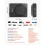 10" 300W Underseat Car Subwoofer, Slim Powered Car Subwoofers Under the Seat, Low Profile Audio Sub Built-in Amplifier, High/Low