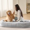 Human Dog Bed 68x35x10in Large Human Size Dog Bed Washable Faux Rabbit Fur