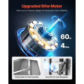 Roaster Spit Rotisserie BBQ Grill Pig Lamb Chicken Roaster 60W 286 LBS