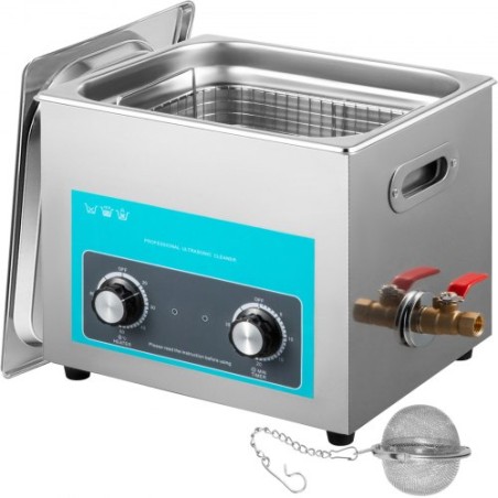 15L Ultrasonic Cleaner Jewelry Cleaner med varmelegeme Timer til smykkeknapsknap Kontrolbriller Rings Proteser Musik
