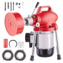 Drain Cleaner Machine 120FT x 5/8In 370W Sectional Snake Auger Manual Feed