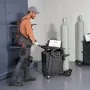 Welding Cart, 2 Drawers Welder Cart Heavy Duty with Anti-Theft Lockable Cabinet, 350LBS Static Weight Capacity, 360° Swivel Whee
