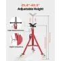 Pipe Stand, V Head Pipe Jack Stand Adjustable Height 20-37 Inch, 2500LBS Pipe Jack Stands with Casters, Folding Portable Pipe St