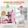 Cake Decorating Machine, Cake Cream Spreading Coating Smearing Machine, Low Noise Cake Frosting Machine, Turntable with Adjustab