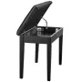 Duet Piano Keyboard Bench Storage Padded Seat Wooden Vanity Bookcase Stool 750x355x490mm