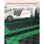 Interlocking Drainage Mat, 12” x 12” Modular Interlocking Cushion, 24 Pcs Splicing Drainage Mats, Non-Slip Black PP Drainage Flo