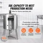 Milk Pasteurizer 50L, Commercial Milk Pasteurization Machine, Food Grade 304 Stainless Steel, Professional Pasteurization with T