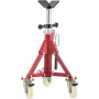 Pipe Stand, V Head Pipe Jack Stand Adjustable Height 20-37 Inch, 2500LBS Pipe Jack Stands with Casters, Folding Portable Pipe St