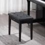 Piano Keyboard Bench Storage Padded Seat Wooden Vanity Bookcase Stool 560x350x485mm