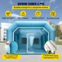 Inflatable Tent, 26x15x10Ft Inflatable Spray Booth Tent, Inflatable Paint Booth Tent Car Paint Booth Giant Workstation 210D Oxfo
