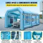 Inflatable Tent, 26x15x10Ft Inflatable Spray Booth Tent, Inflatable Paint Booth Tent Car Paint Booth Giant Workstation 210D Oxfo