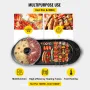 2 in 1 BBQ Pan Grill and Hot Pot with Divider Multifunctional Teppanyaki Grill Pot, Separate Dual Temperature Control Electric B