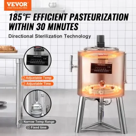 Kommerciel pasteuriseringsmaskine 30L Pasteurizer til mælksterilisering