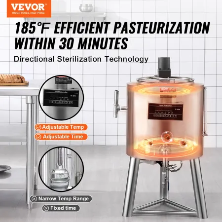 Kommerciel pasteuriseringsmaskine 30L Pasteurizer til
