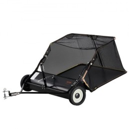 Tow-Behind Lawn Sweeper 42-inch Leaf Yard Collector 12 cu.ft. Adjustable