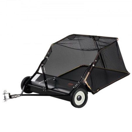 Tow-Behind Lawn Sweeper 42-inch Leaf Yard Collector 12 cu.ft. Adjustable