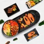 2 I 1 BBQ Pan Grill og varm gryde med skillelinje