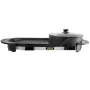 2 in 1 BBQ Pan Grill and Hot Pot with Divider Multifunctional Teppanyaki Grill Pot, Separate Dual Temperature Control Electric B
