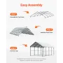 12' x 20' metalcarport kraftig udendørs bilgarage til både